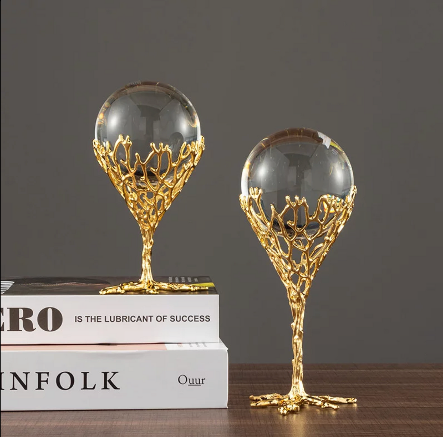 Kristal Top Süsleme Ev Dekorasyonu Altın