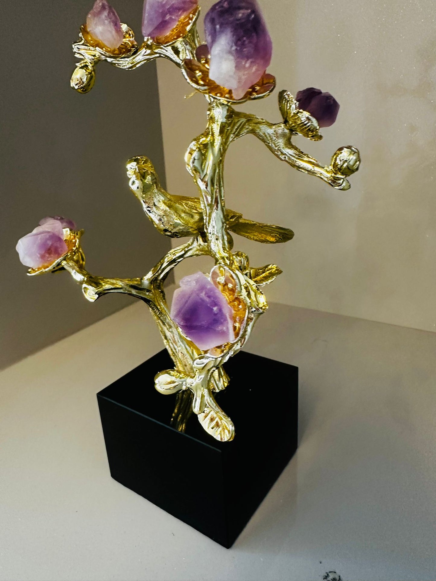 kristal pembe çiçekler