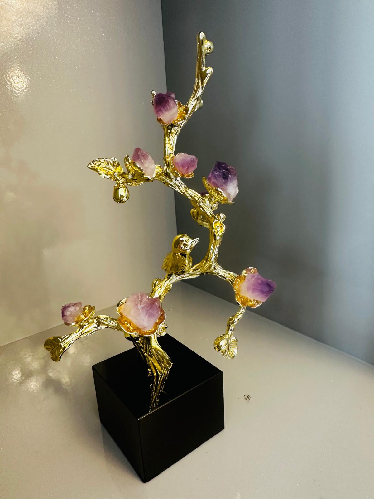 kristal pembe çiçekler XL