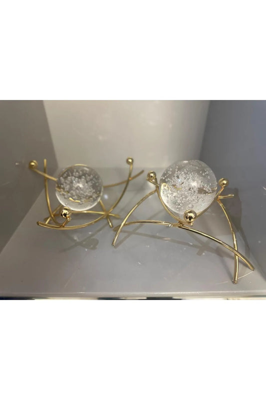 Metal ve kristal dekoratif ürün set