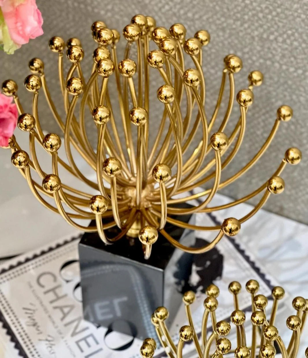 Bloom|Luxe Gold Masa Dekoru