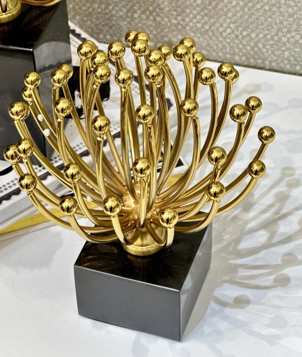 Bloom|Luxe Gold Masa Dekoru