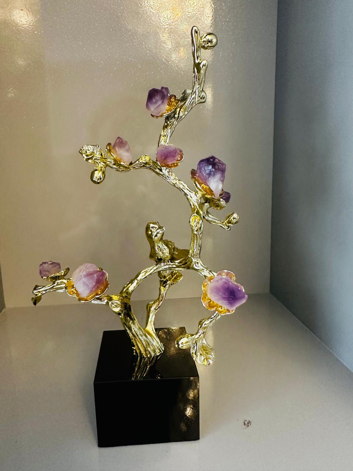 kristal pembe çiçekler XL