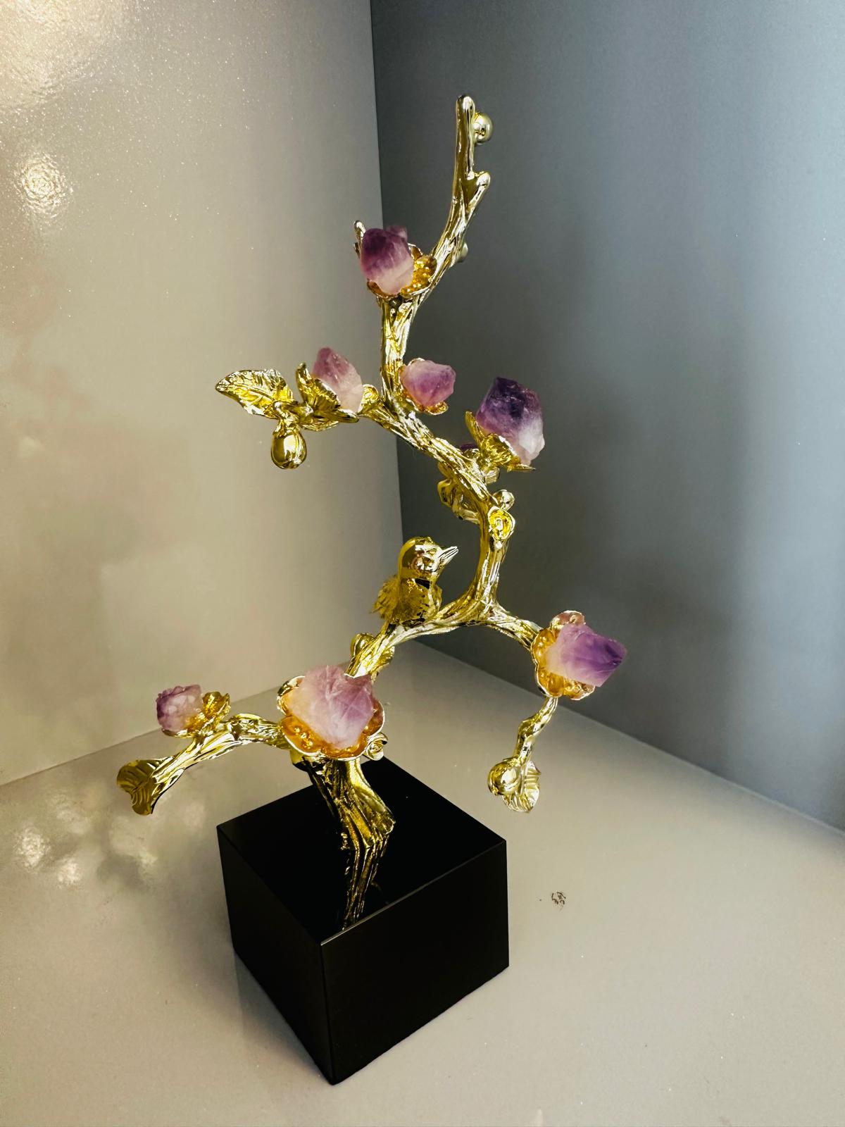 kristal pembe çiçekler XL